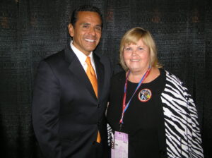 Connie Wilson with the mayor of Los Angeles
